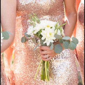 Rose gold bridesmaid dress
